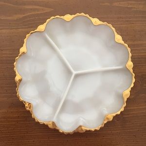 Milk Glass Vanity Tray